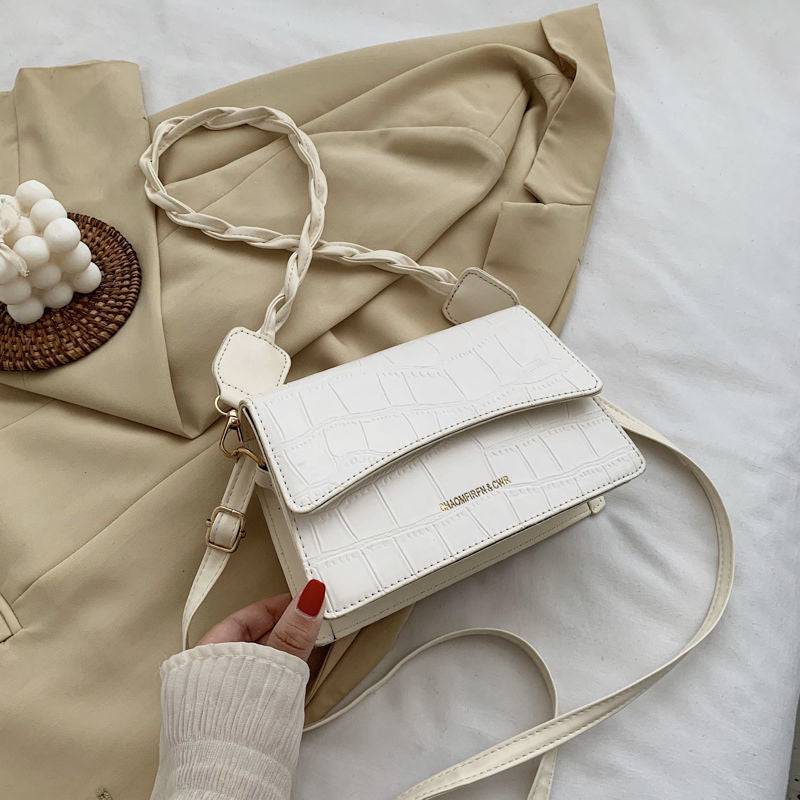 Bolso cuadrado pequeño con patrón magnético a presión de moda de verano