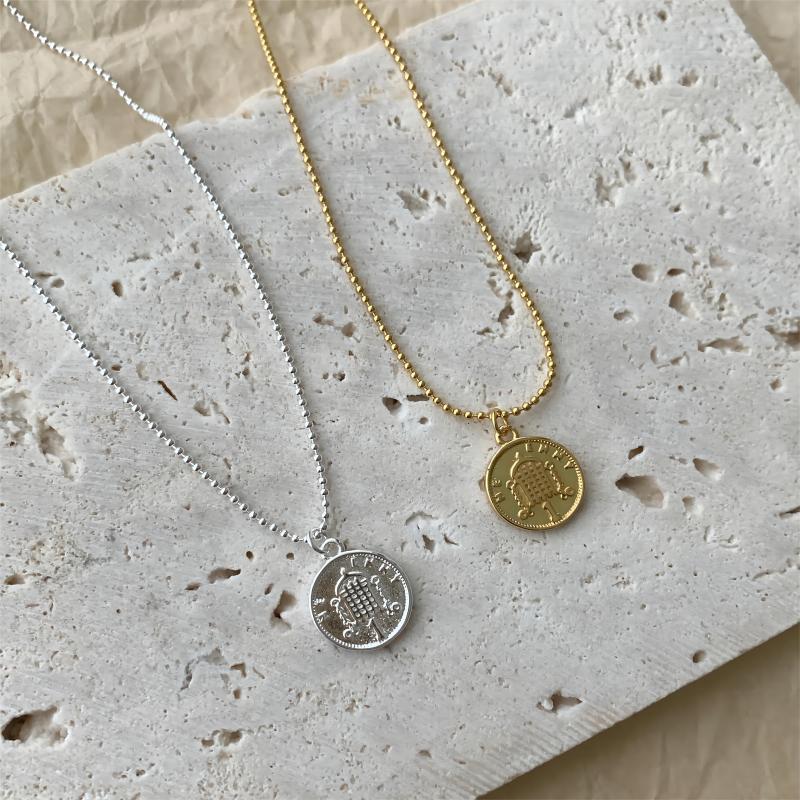Chaîne De Chandail Jumelle Simple Portrait Pièce De Monnaie Femme