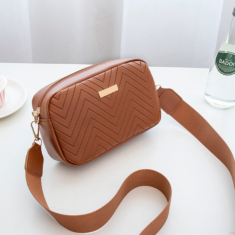 Sac à bandoulière décontracté à motif ondulé pour femmes
