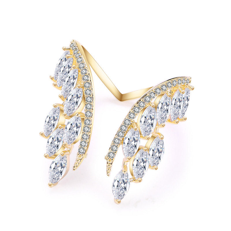 Angel Wings Copper Ring Female