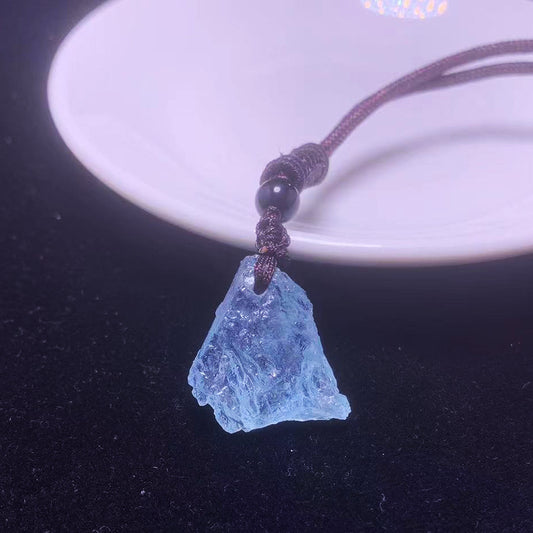 Natural Aquamarine Rough Stone Pendant