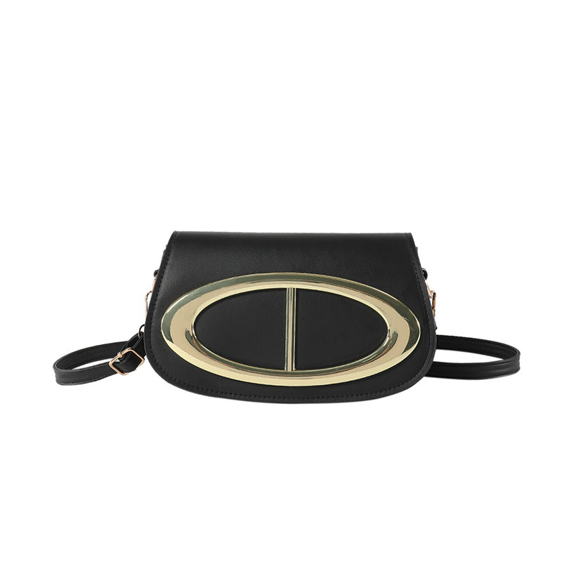 Bolso mensajero de un solo hombro con cerradura estilo occidental de buena textura elegante