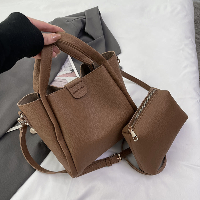 Bolso de mujer con patrón de lichi, cubo, moda, portátil