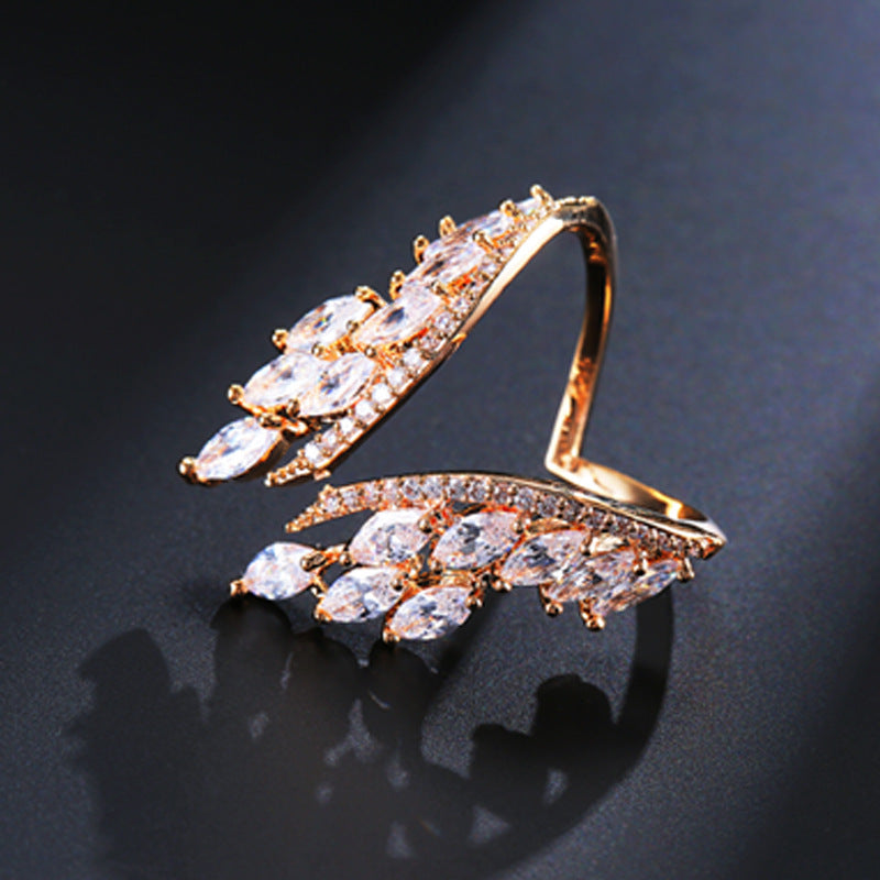 Angel Wings Copper Ring Female