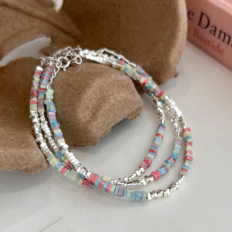 Macaron Bracelet Women's Simple Geometric Square