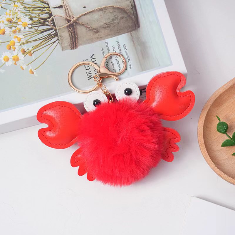 Pendentif porte-clés crabe mignon de dessin animé