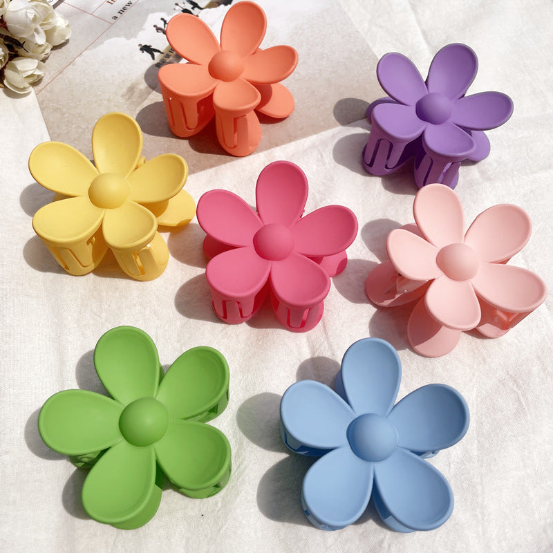 Pince à cheveux fleur givrée couleur bonbon d'été