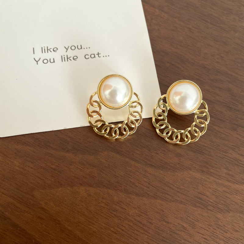 Petites boucles d'oreilles coréennes exquises, style froid