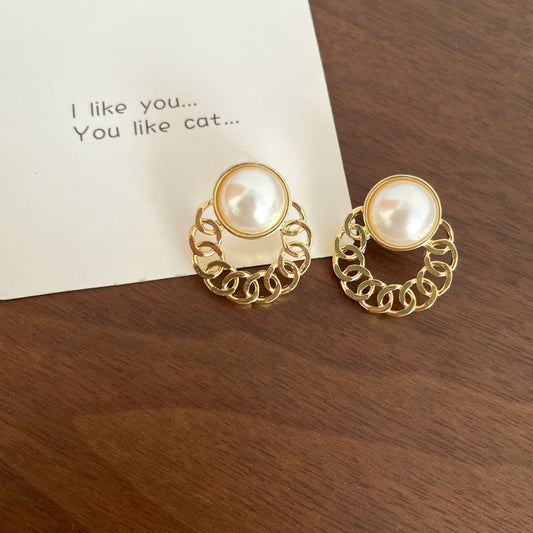Petites boucles d'oreilles coréennes exquises, style froid