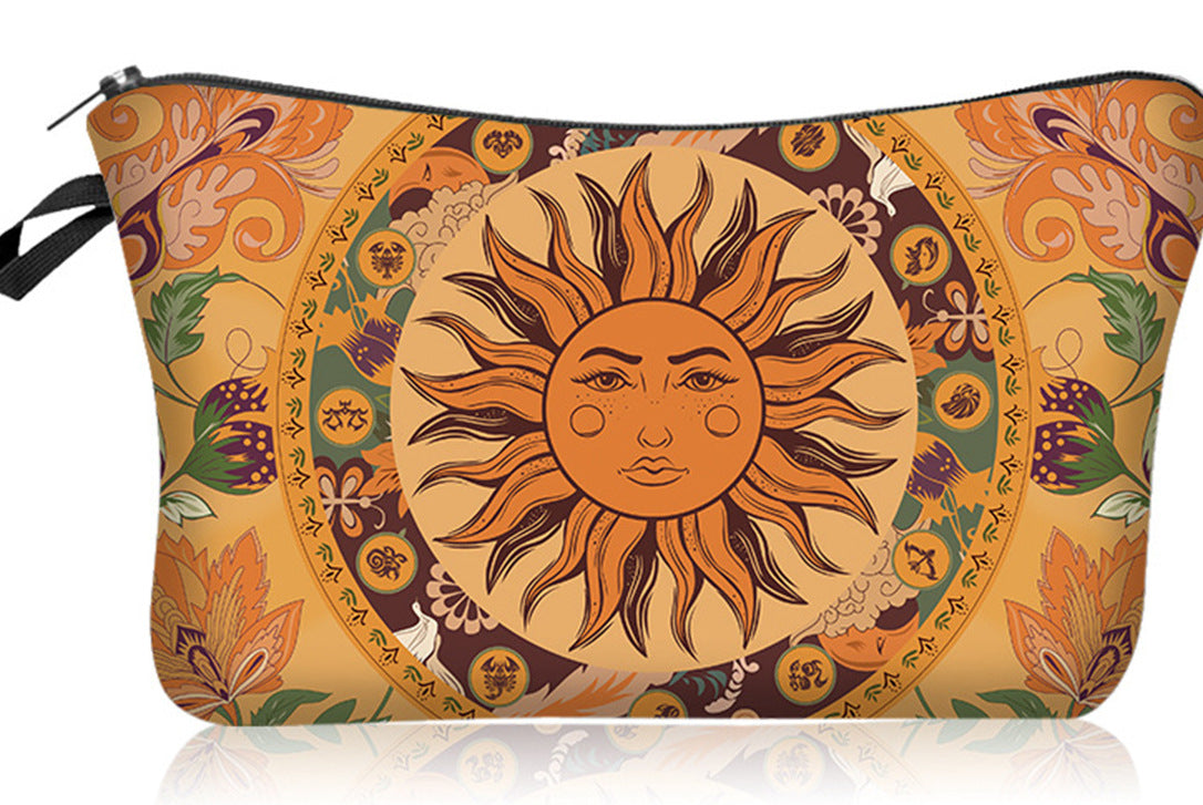 Trousse à cosmétiques européenne et américaine à motif de tournesol