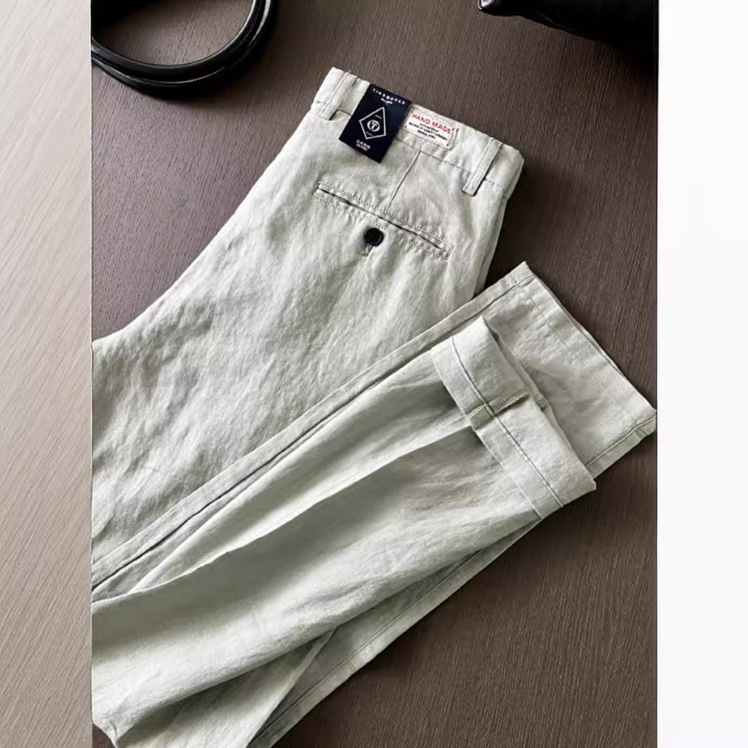 Men's Linen Straight Casual Pants