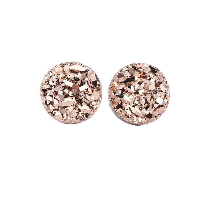 Boucles d'oreilles à ventouse magnétique en grappe de cristal sans trous