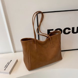 Sac à bandoulière de grande capacité pour l'automne et l'hiver, fourre-tout décontracté de classe rétro