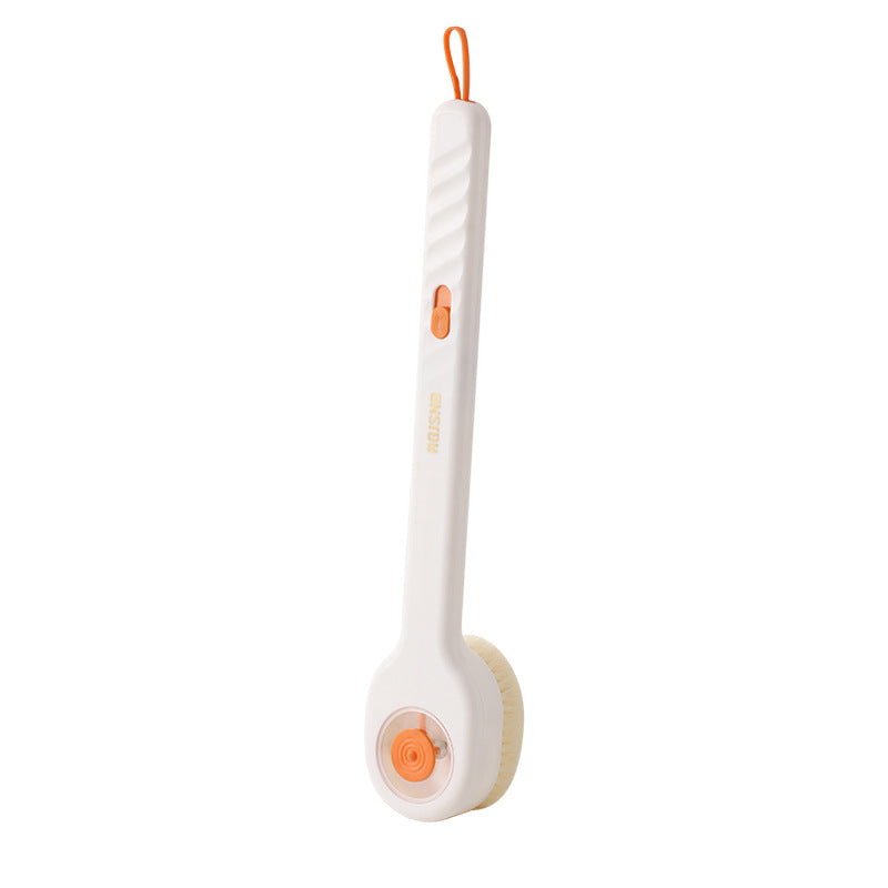 Dos de brosse de bain à long manche en fourrure douce