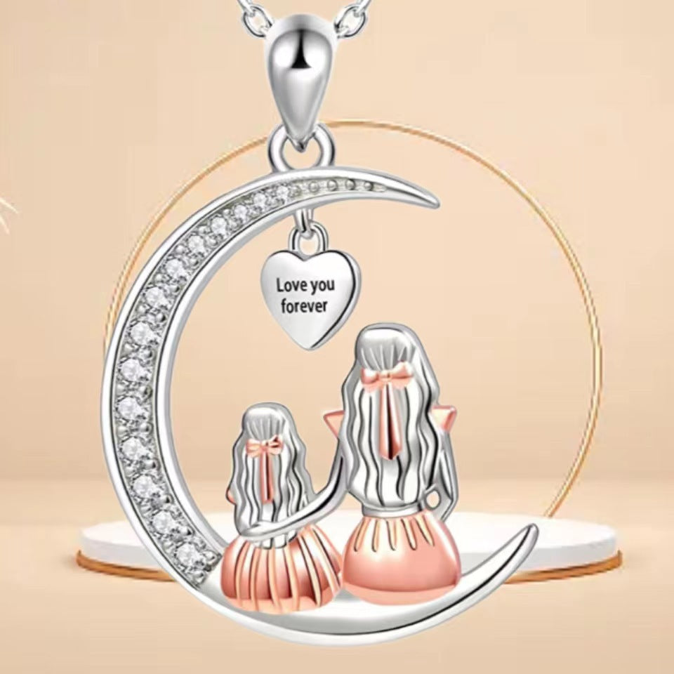 Collier pendentif élégant croissant simple