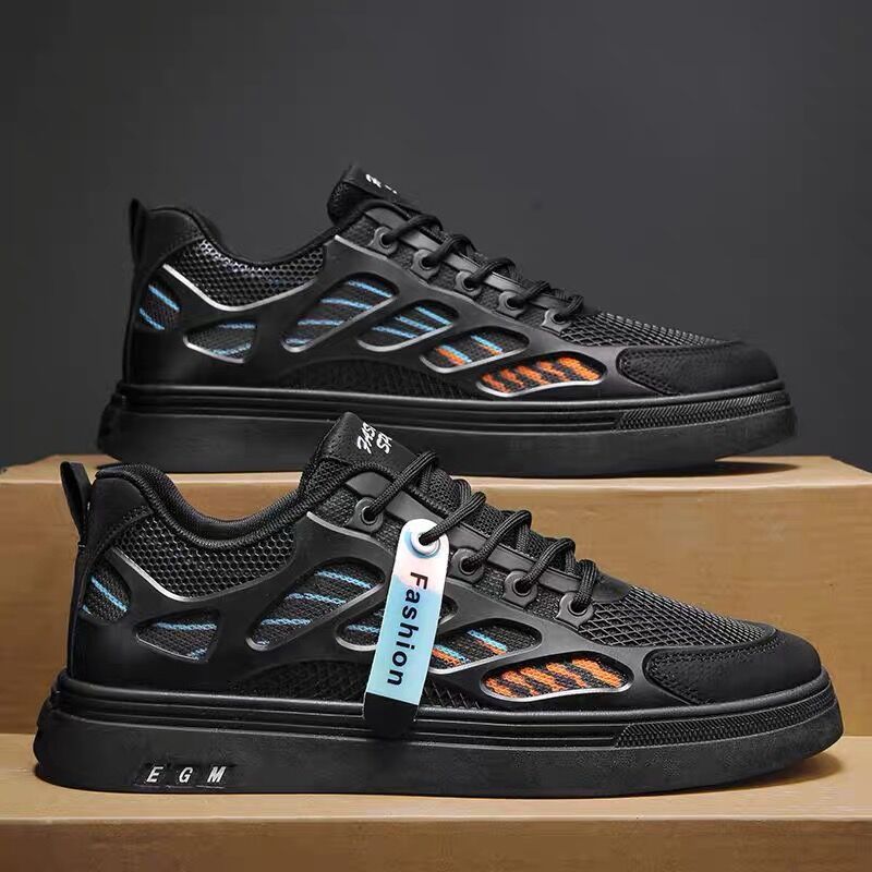 Zapatos planos deportivos de malla para estudiantes de secundaria, transpirables