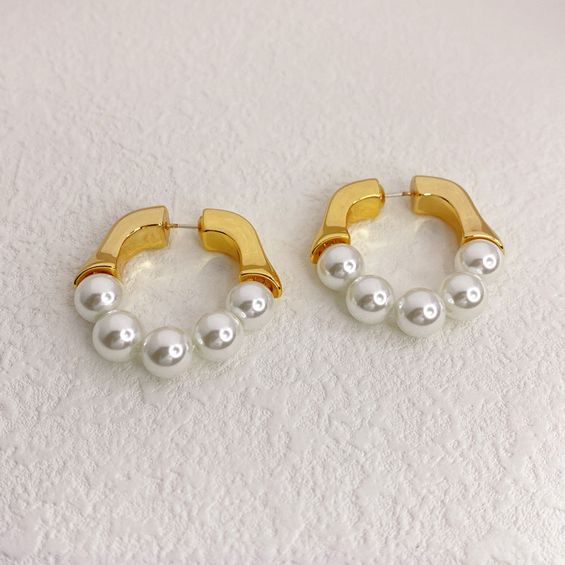 Boucles d'oreilles de mode personnalisées à aiguille en argent sterling pour femme