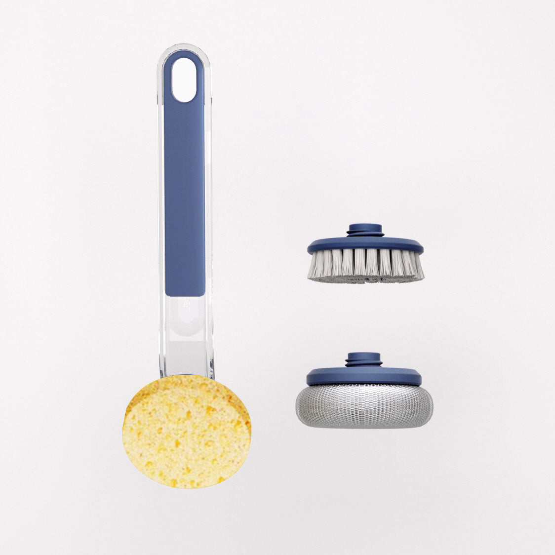 Utensilios de cocina de limpieza con cepillo para freír, multifuncional, mango largo