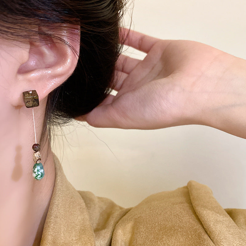 Niche Natural Stone Imitated Earrings For Women