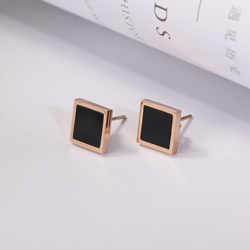 Titanium Steel Ear Studs Women's Simple Tassel