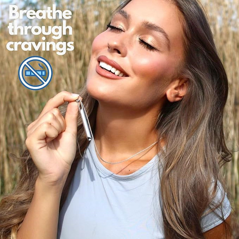 Collier en acier inoxydable avec sifflet silencieux, soulagement de l'anxiété européen et américain, samma-sati, décompression respiratoire