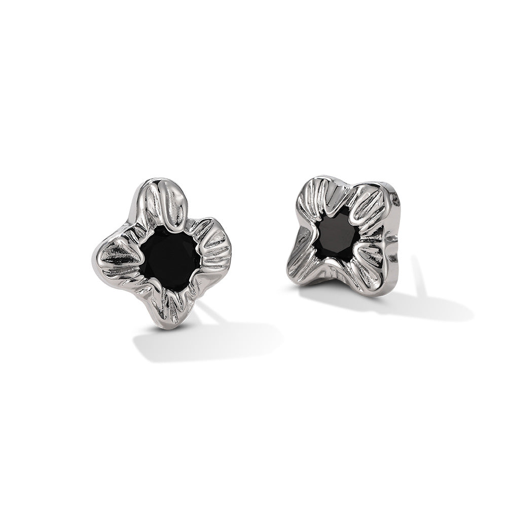 Boucles d'oreilles simples en zircon pour femme