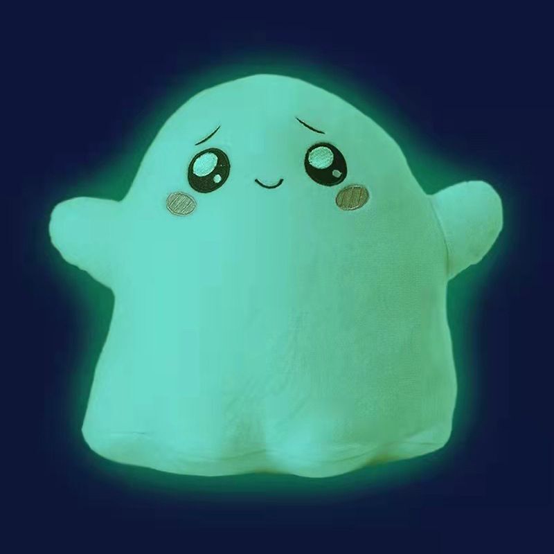 Jouets en peluche de poupée fantôme lumineux chat nuage blanc