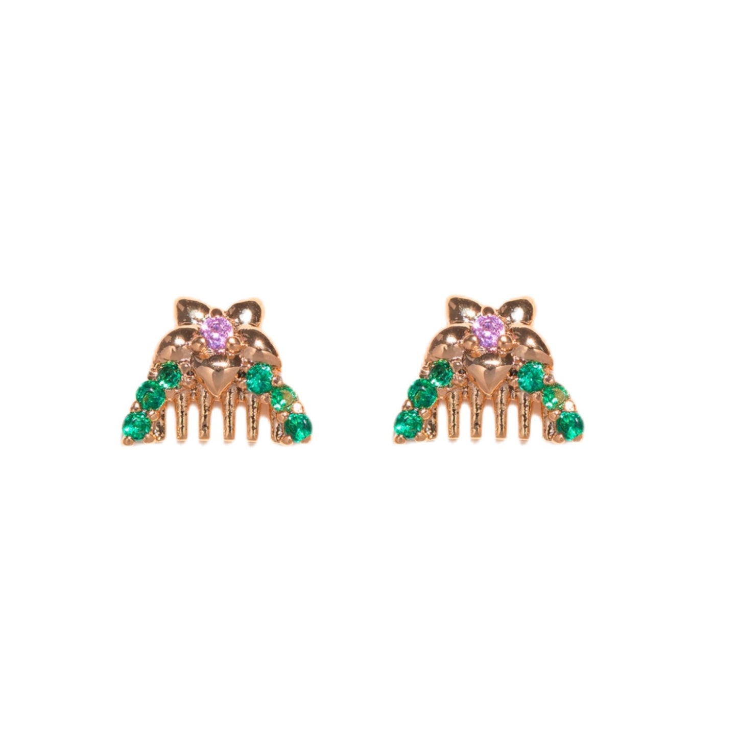 Creative Cartoon Character Micro-inlaid Color Zircon Animal Stud Earrings