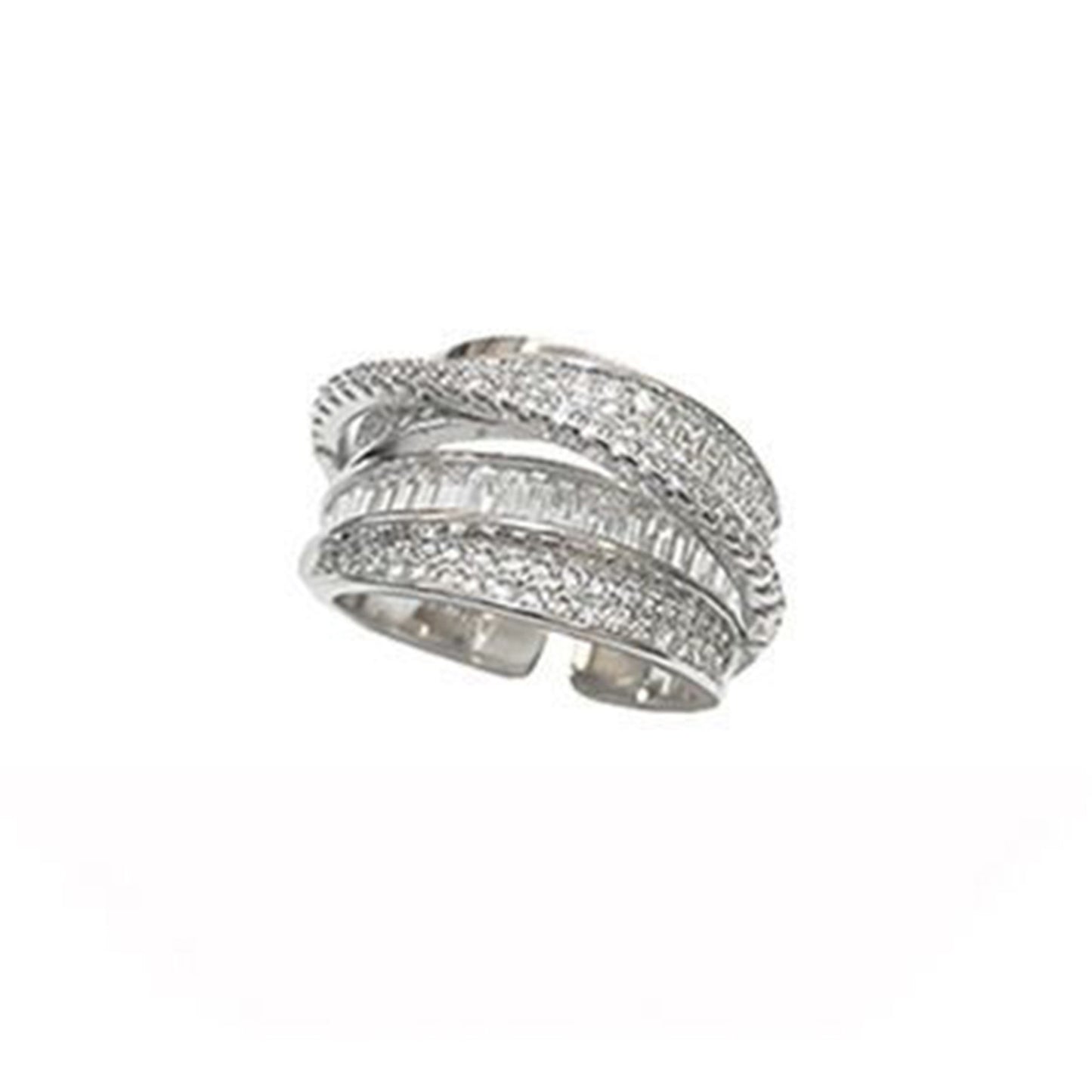 Fashion Brand Copper Inlaid Zircon Multi-layer Cord For Braiding Ring Women