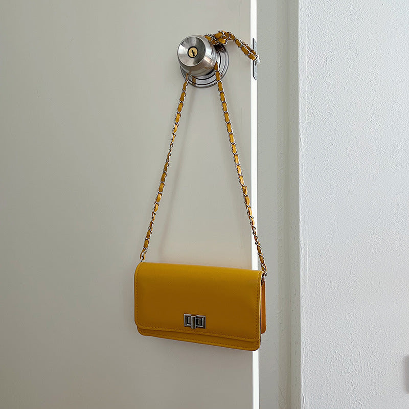 Bolso cuadrado pequeño con cadena de moda simple