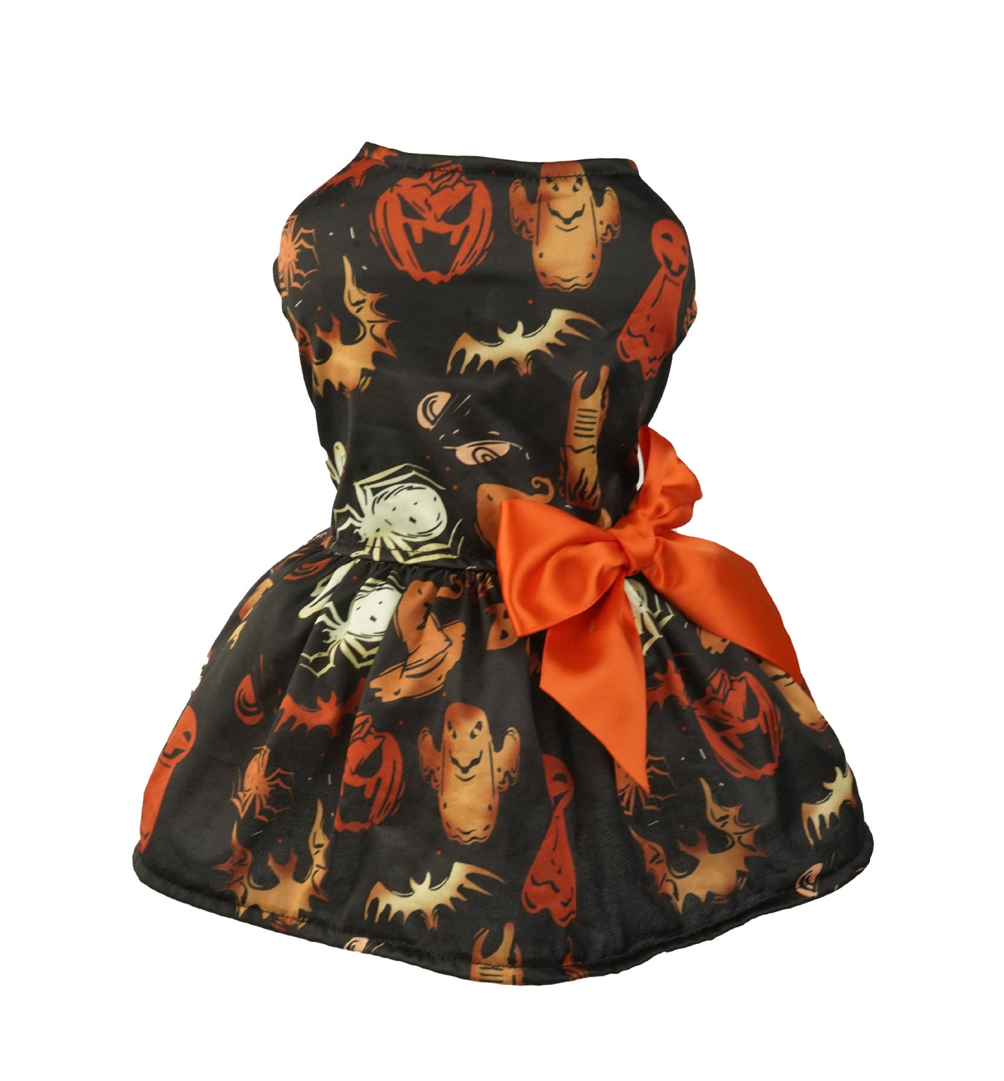 Ropa para perros pequeños de Halloween, vestido para mascotas, vestido con estampado de calabaza, vestido de malla para Chihuahua y Yorkie, ropa de fiesta para mascotas, disfraz para perros y gatos