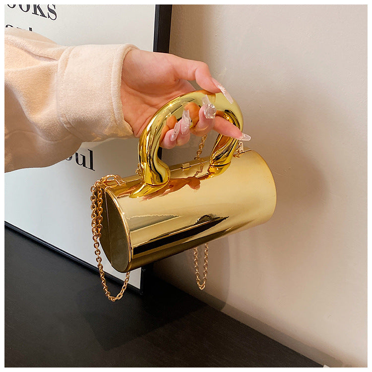 Sac à bandoulière en chaîne acrylique couleur bonbon de style classique pour femmes