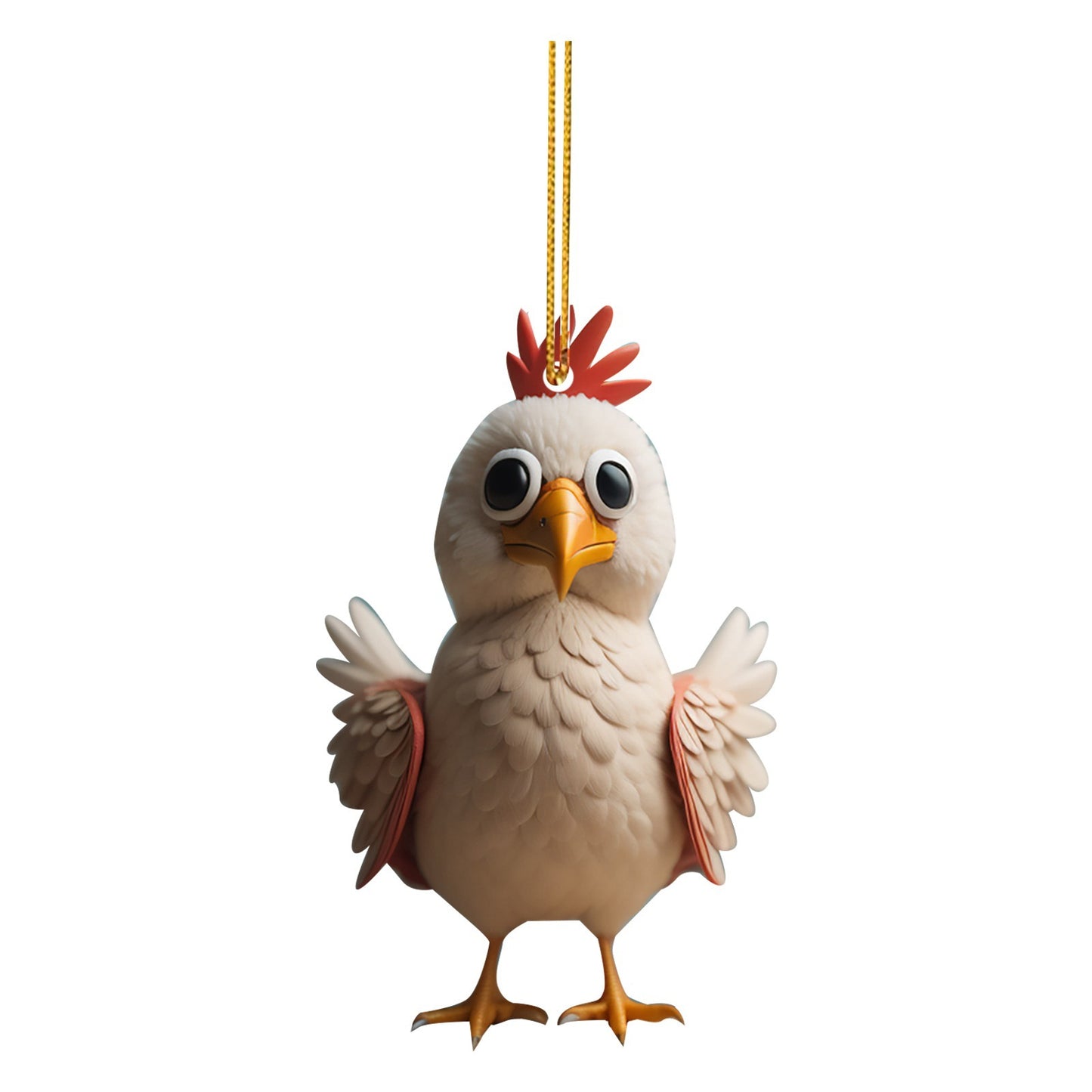 Pendentif arbre de poulet Animal créatif de noël en acrylique