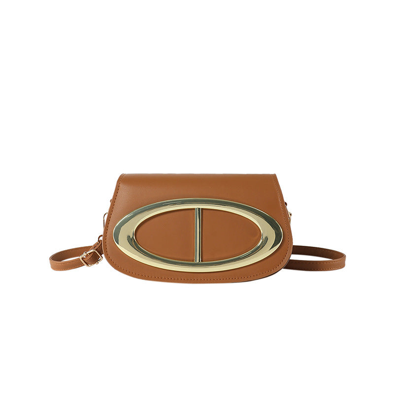 Bolso mensajero de un solo hombro con cerradura estilo occidental de buena textura elegante
