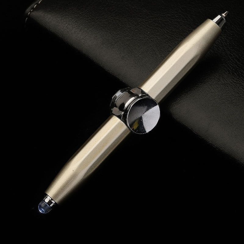 Stylo à bille en métal gyroscopique à décompression rotative, stylo LED multifonction créatif, à la mode, fournitures scolaires et de bureau, stylos d'écriture