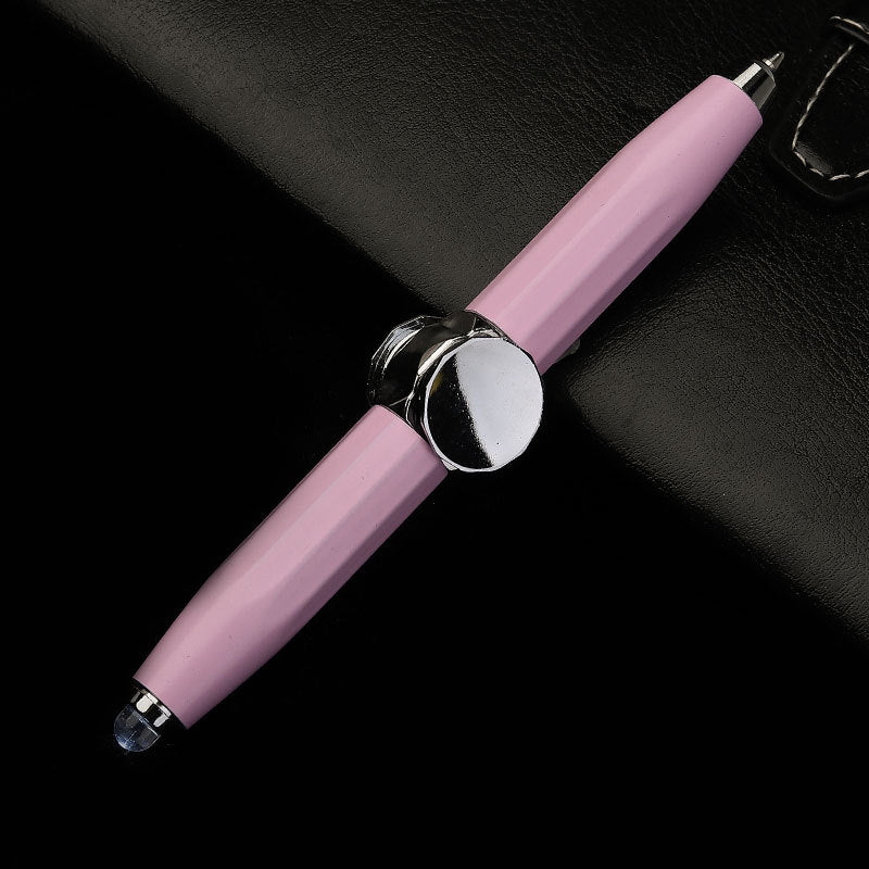 Stylo à bille en métal gyroscopique à décompression rotative, stylo LED multifonction créatif, à la mode, fournitures scolaires et de bureau, stylos d'écriture