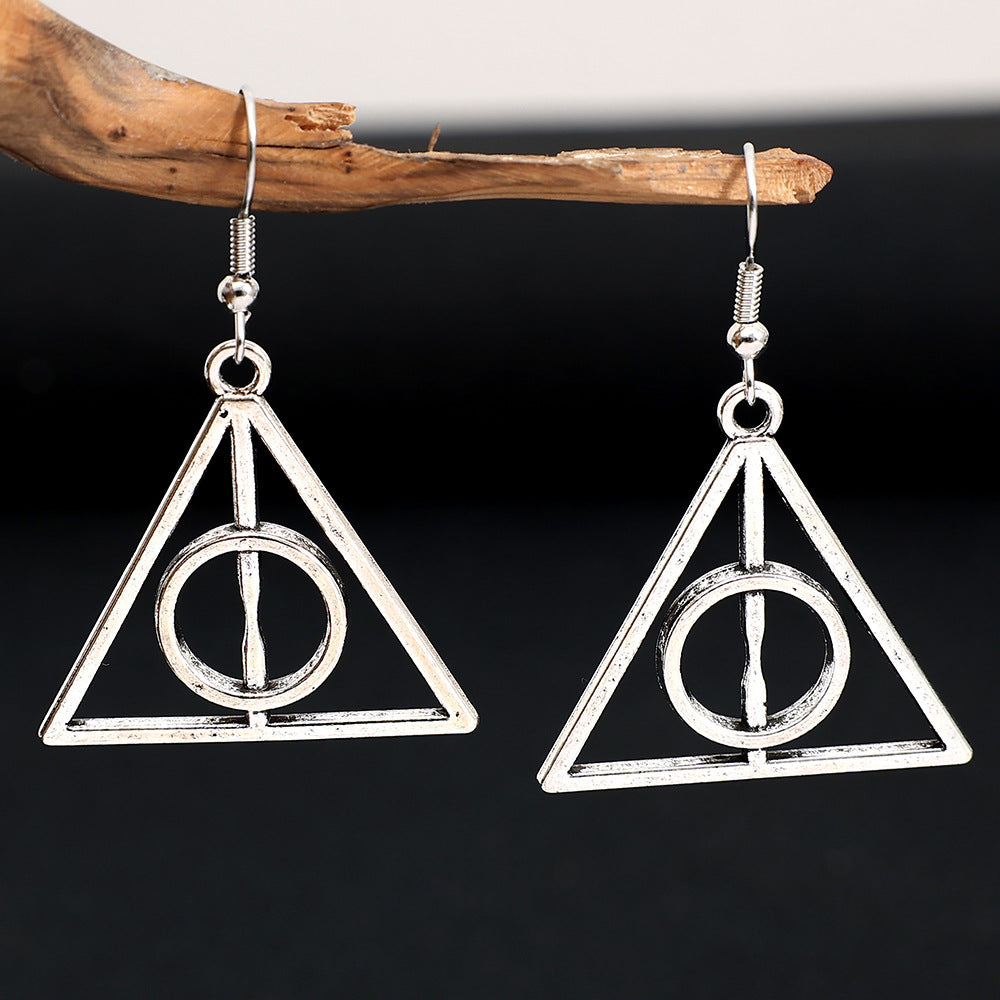 Boucles d'oreilles vintage ailes triangle pour femme