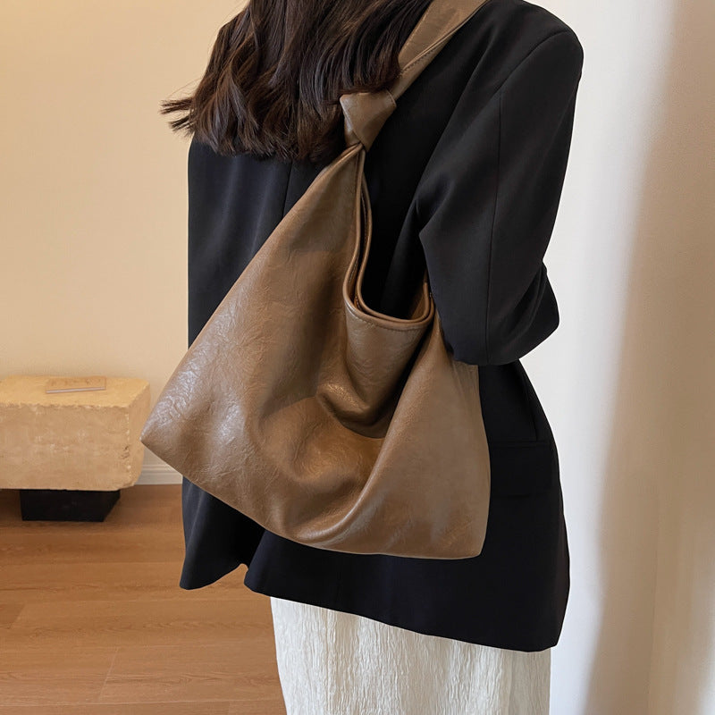 Bolso de axila Bolsos de mano retro casuales de gran capacidad para mujer