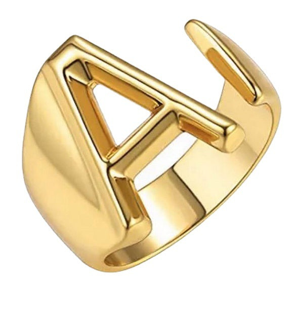 Women's Personality Fashion 26 English Letters Ring