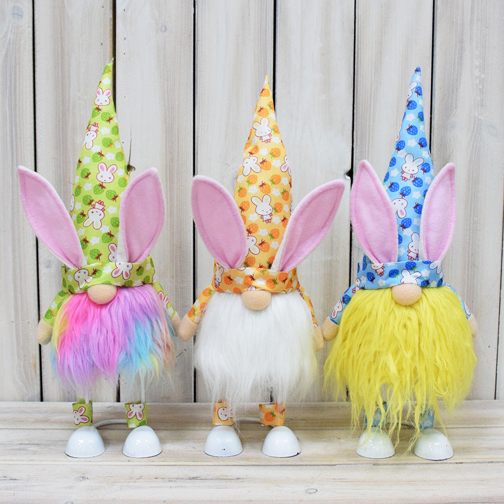 Décorations de poupée bébé sans visage avec lumières de Pâques