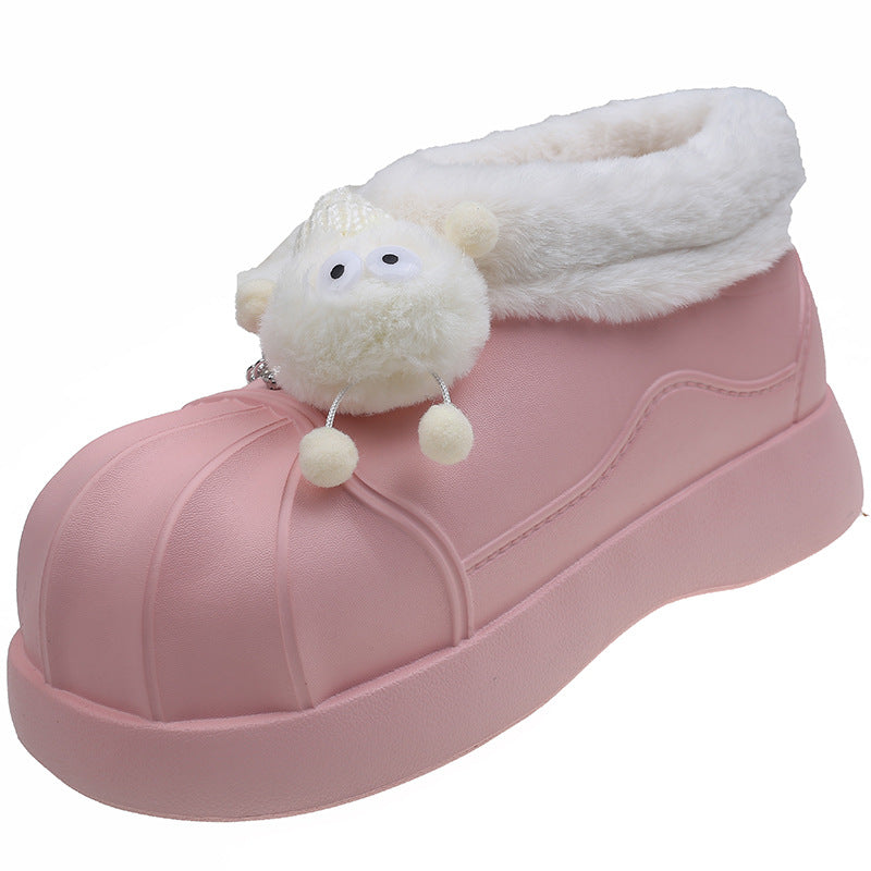 Bottes de neige à plateforme Femme Doublées en polaire Épais Imperméable