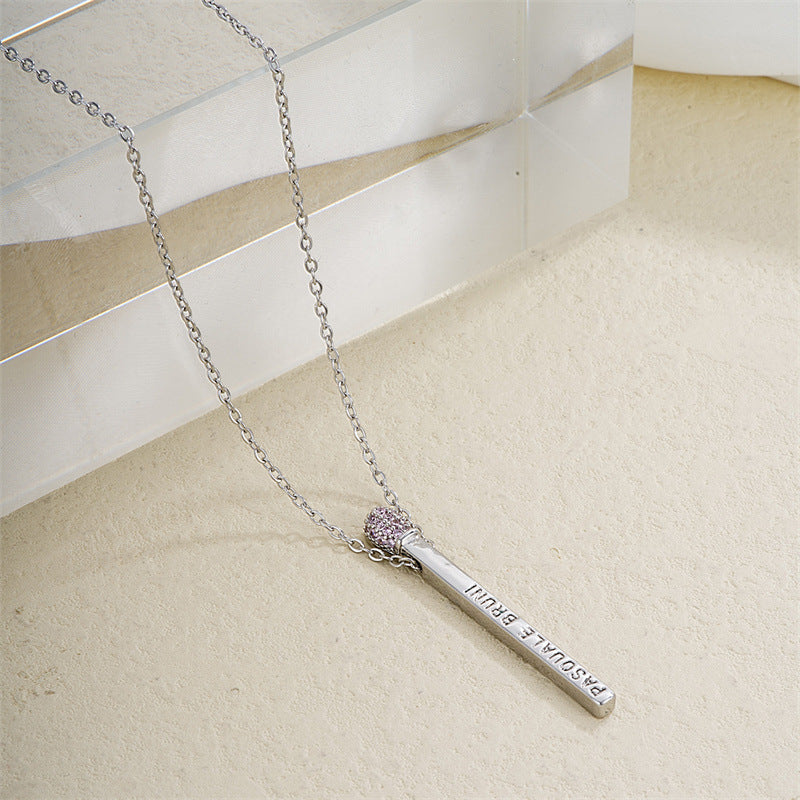 Collier pendentif microphone de musique de personnalité créative