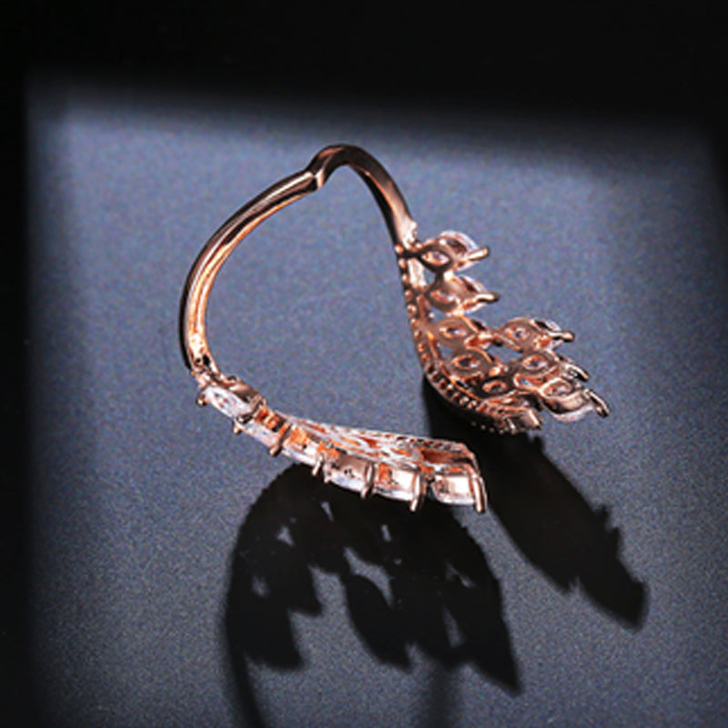 Angel Wings Copper Ring Female