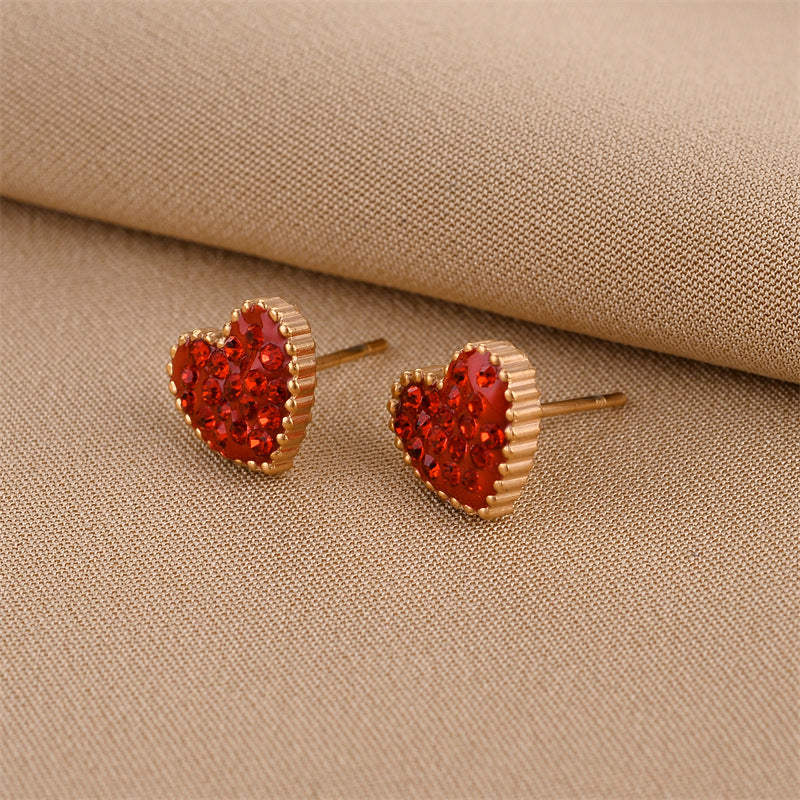 Boucles d'oreilles européennes et américaines en acier titane sans décoloration