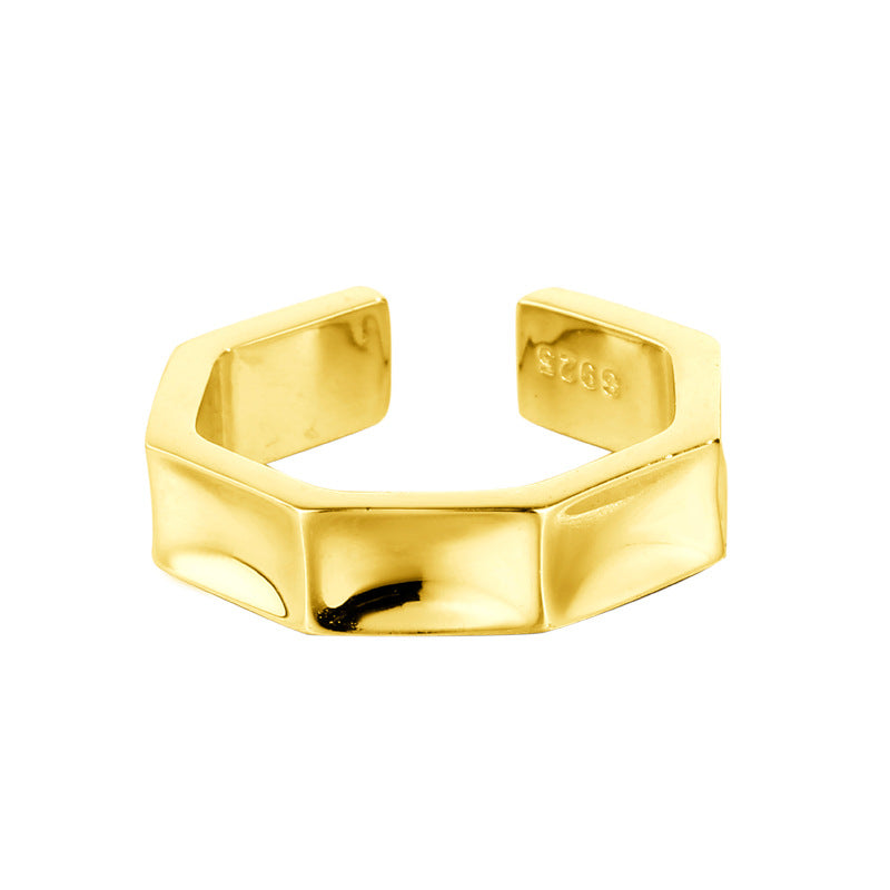 Bague Géométrique Brillante Pour Femme