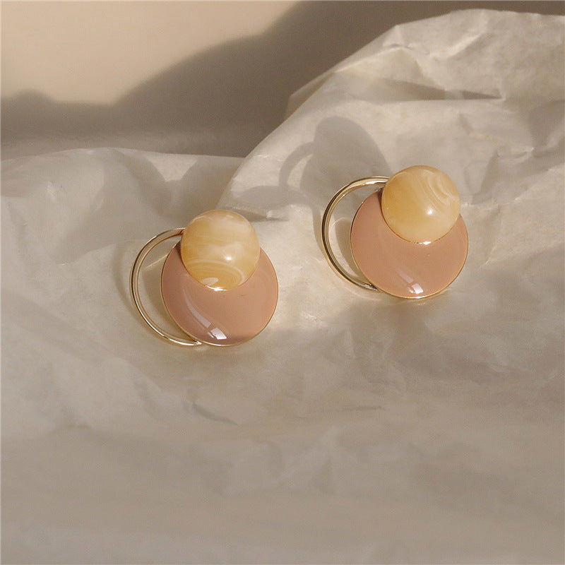 Petites boucles d'oreilles coréennes exquises, style froid