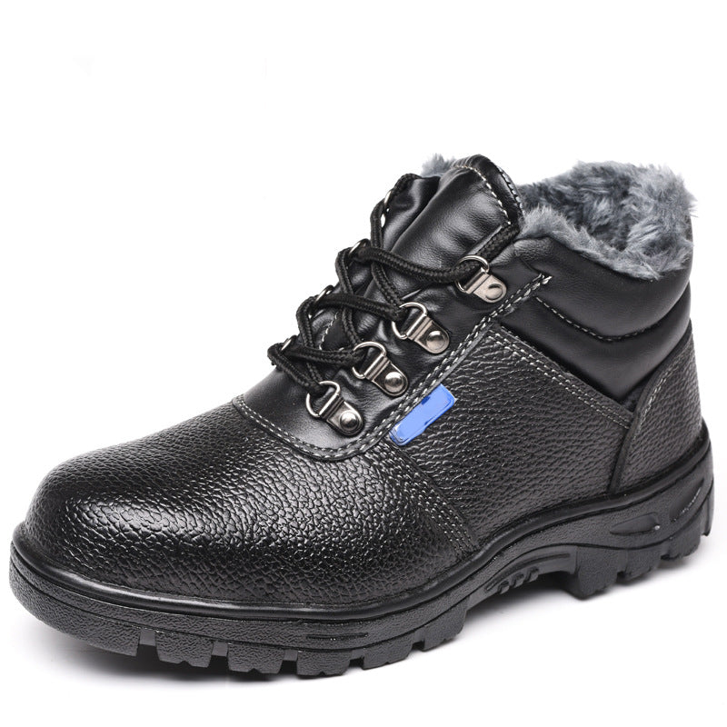 Chaussures de protection du travail Chaussures de travail thermiques doublées en polaire pour hommes
