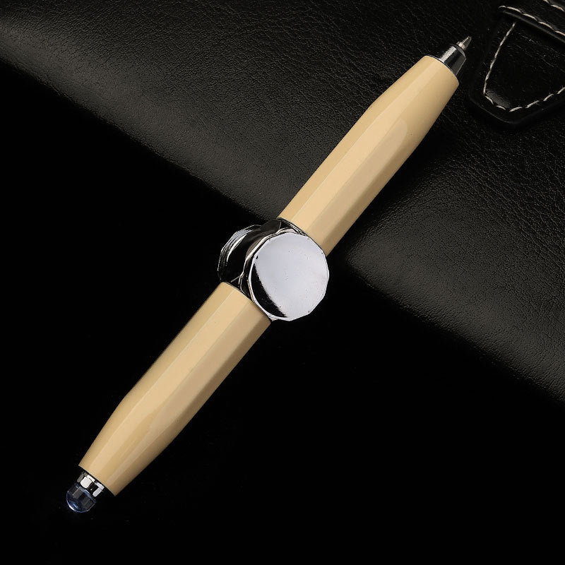 Stylo à bille en métal gyroscopique à décompression rotative, stylo LED multifonction créatif, à la mode, fournitures scolaires et de bureau, stylos d'écriture