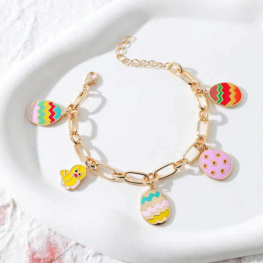 Bracelet d’ornement de Pâques de poulet d’oeuf dégoulinant d’huile