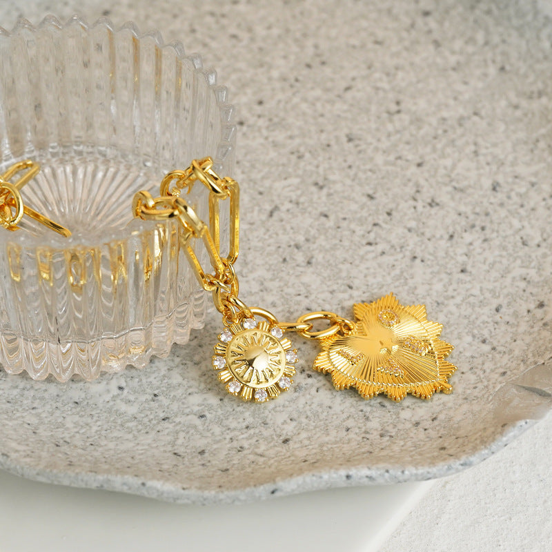 Collier plaqué or véritable, Style Cool, Simple, entrée de tempérament, chaîne de pull Lux, clavicule